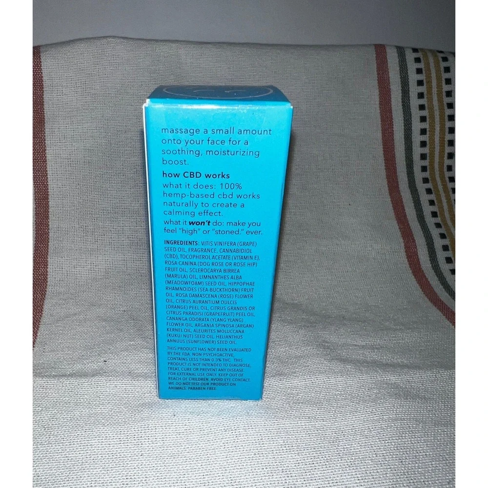 MOOD Chill Mind & Body‎ Cool Coconut CBD-Infused Face Oil 100mg 0.5oz New